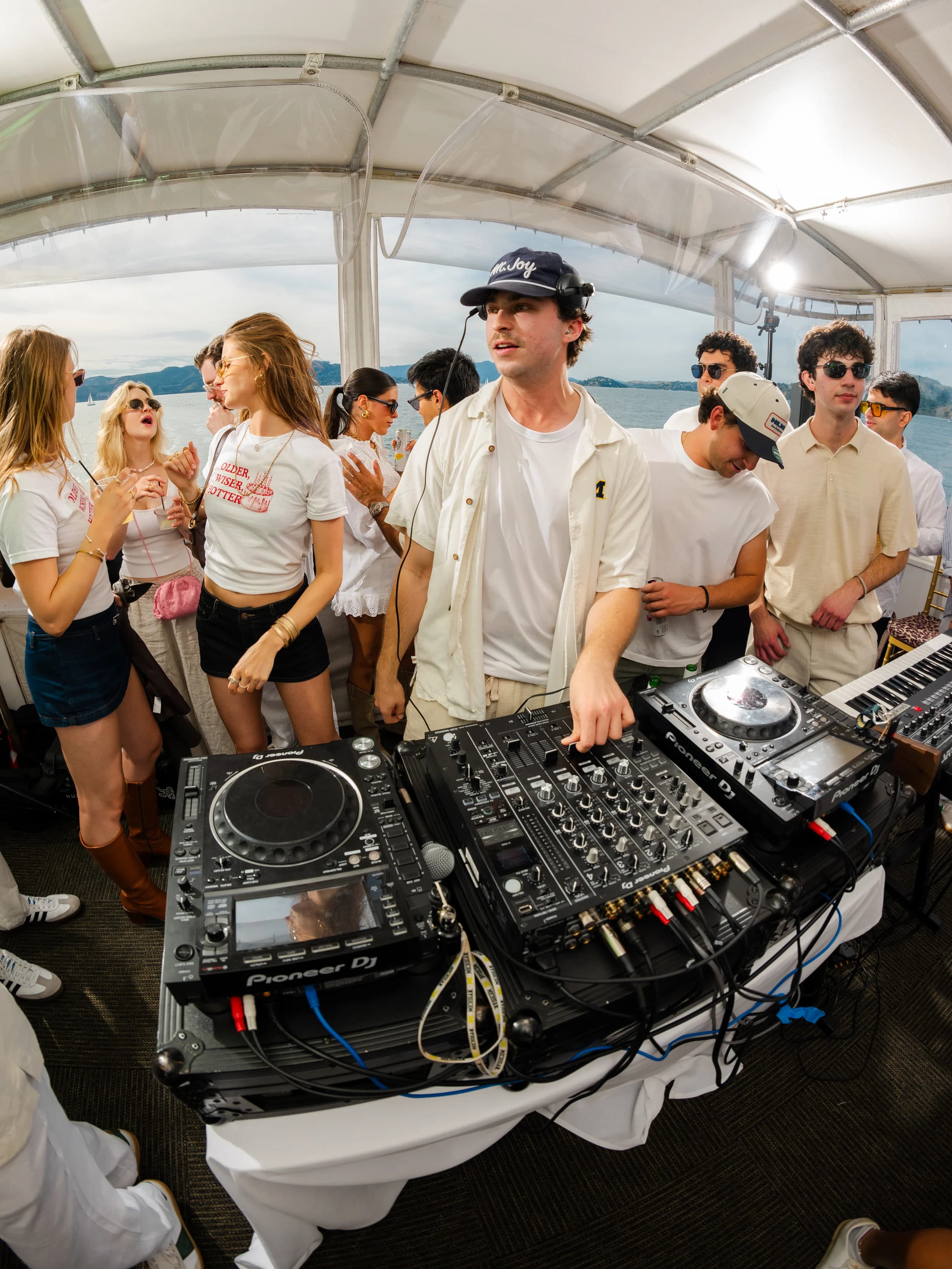 Guests dancing at the LUPFR Boiler Boat 003 event.