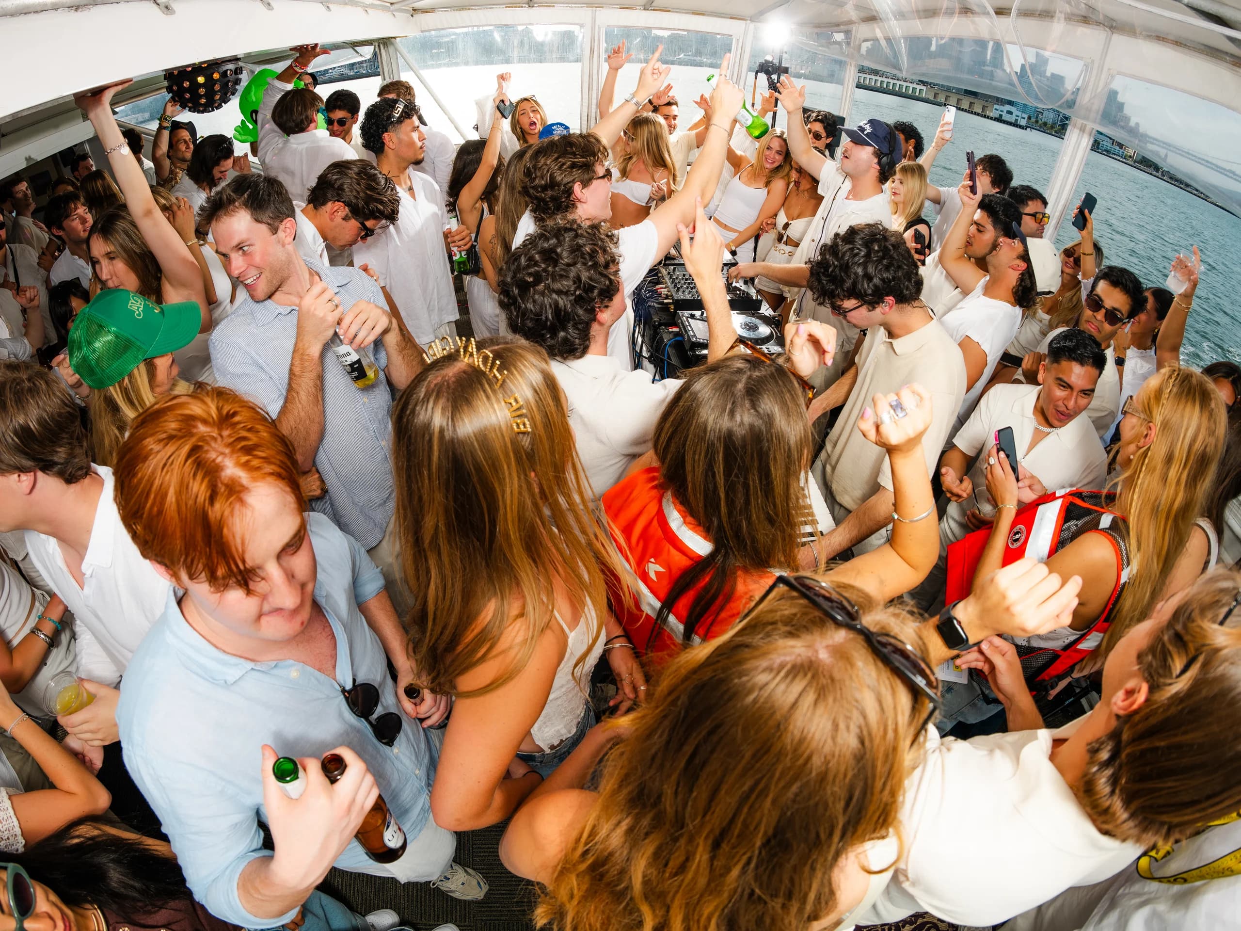 Crowd at peak energy at the LUPFR Boiler Boat 003 event.